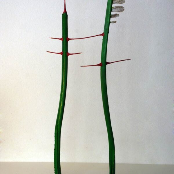 AMORES QUE MATAN - 2010 - GALHO DE PALMEIRA, ARAME E PAPEL FEITO A MÃO - 0,80 m x 0,20 m x 0,50 m