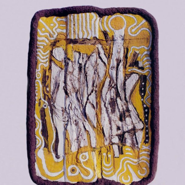 DANZA TRIBAL - 1990 - PAPEL FEITO À MÃO 0,68 m x 0,98 m x 0,05 m