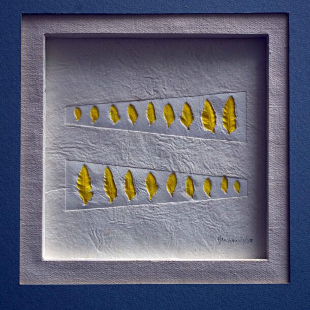 MENSAJE CIFRADO - 2005 - PAPEL FEITO À MÃO SOBRE MOLDE - 0,18 m x 0,18 m